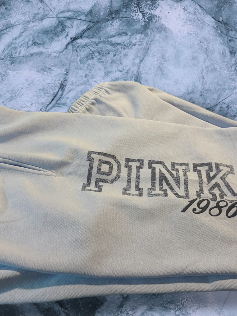 PINK Victoria's Secret Beige Logo Kids Sweatpants
